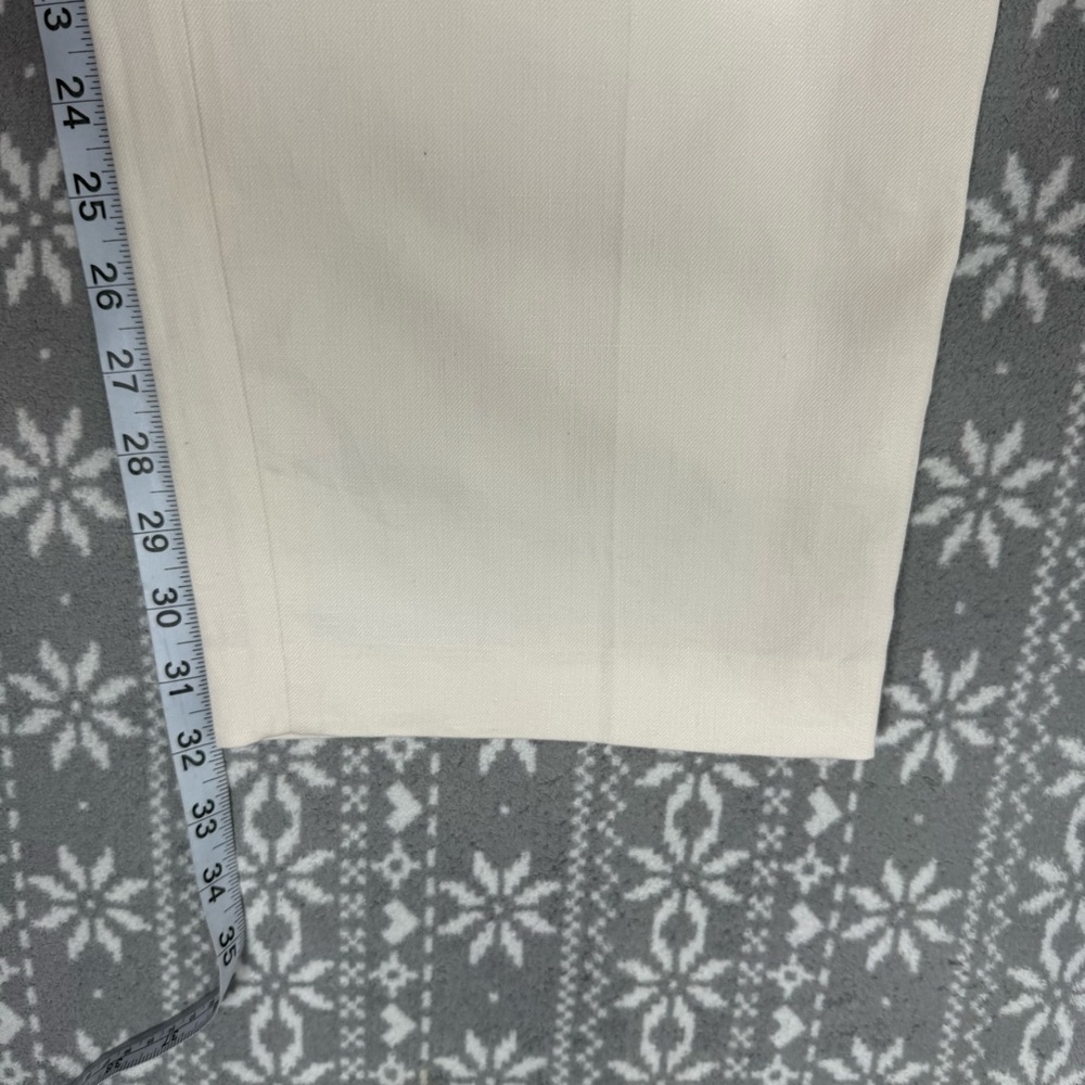 NWT Massimo‎ Dutti Darted Linen Blend Trousers In Cream Size 2 - Picture 12 of 13